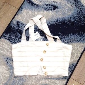 NWT button up crop top